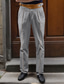 ieftine Pantaloni Chinos-Bărbați Costume Pantaloni Pantaloni Waffle Peteci Buzunar frontal Picior drept Bloc Culoare Confort Afaceri Zilnic Concediu Modă Șic &amp; Modern Negru Alb Micro-elastic