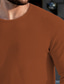 cheap Waffle Knit Tee-Men's Waffle Tee T Shirt Waffle Knit Tee Tee Top Long Sleeve Crew Neck Spring &amp;  Fall Plain Fashion Designer Basic Front Pocket Vacation Street Going out White Top Tee for Men