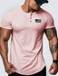 cheap Men&#039;s Graphic Tshirts-Graphic National Flag Fashion Daily Casual Men&#039;s Henley Shirt Raglan T Shirt Sports Outdoor Holiday Going out T shirt White Pink Sky Blue Short Sleeve Henley Shirt Spring &amp; Summer Clothing Apparel S