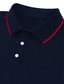 preiswerte klassisches Polo-Herren Poloshirt Polos mit Knöpfen Arbeit Geschäft Kargen Kurzarm Modisch Basic Farbblock Patchwork Sommer Regular Fit Schwarz Weiß Rot Marinenblau Poloshirt