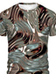 Χαμηλού Κόστους Ανδρικό Γραφικό T-shirt-Γραφική Αφηρημένο Καθημερινά Υψηλής Ποιότητας Καθημερινό Ανδρικά 3D εκτύπωση Μπλουζάκι Υπαίθρια Αθλήματα Αργίες Εξόδου Κοντομάνικη μπλούζα Θαλασσί Βυσσινί Καφέ Κοντομάνικο Στρογγυλή Ψηλή Λαιμόκοψη