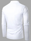 voordelige klassieke polo-Voor heren POLO Shirt Polo&#039;s met knopen Casual Sport Opstaand Lange mouw Modieus Basic Effen nappi Lente &amp; Herfst Normale pasvorm Zwart Wit POLO Shirt