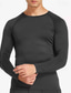 billiga Casual T-shirts för män-Herr T-shirt Gymtröja Kompressionströja Träningsskjorta Toppar för män Rund hals Långärmad Semester Sport &amp; Utomhus Utekväll Ledigt / vardag Snabbtorkande Svetttransporterande Andningsfunktion Hög