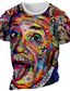 cheap Men&#039;s Graphic Tshirt-Carnival Graphic Daily Designer Retro Vintage Men&#039;s 3D Print T shirt Tee Sports Outdoor Holiday Going out T shirt Blue Red &amp; White Purple Short Sleeve Crew Neck Shirt Spring &amp; Summer Clothing