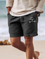 abordables Bermudas de hombre-Hombre Pantalón corto Pantalones cortos de verano Pantalones cortos de playa Correa Cintura elástica Estampado Vaca Comodidad Transpirable Corto Exterior Festivos Noche Mezcla de Algodón Hawaiano