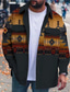 Χαμηλού Κόστους Ανδρικά πουκάμισα με στάμπα-Εκτύπωση Bandana Βίντατζ Ανδρικά Πουκάμισο Μπουφάν πουκάμισο Καθημερινά Ρούχα Εξόδου Σαββατοκύριακο Φθινόπωρο &amp; Χειμώνας Απορρίπτω Μακρυμάνικο Καφέ, Γκρίζο Τ, M, L Πολικό αρκουδάκι φλις Πουκάμισο