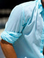 abordables chemises décontractées pour hommes-Homme Chemise Chemise boutonnée Chemise décontractée Chemise de plage Noir Bleu manche longue Plein Revers du quotidien Vacances Vêtement Tenue Mode Décontractées Confortable