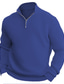 ieftine pulover pentru bărbați-Bărbați Pulover pulover Pulover tricotat Striat Tricotat Regulat Tricotat Simplu Quarter Zip Păstrați-vă cald Contemporan modern Purtare Zilnică Ieșire Îmbrăcăminte Toamnă Iarnă Negru Alb S M L