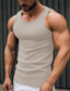 cheap Tank Tops-Men&#039;s Tank Top Vest Top Undershirt Sleeveless Shirt Ribbed Knit tee Plain Crew Neck Outdoor Going out Sleeveless Clothing Apparel Fashion Designer Muscle