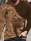 cheap Men&#039;s Graphic Tshirt-Graphic Animal Lion Fashion Designer Casual Men&#039;s 3D Print T shirt Tee Sports Outdoor Holiday Going out T shirt Red Blue Brown Long Sleeve Crew Neck Shirt Spring &amp;  Fall Clothing Apparel S M L XL 2XL