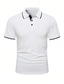 voordelige klassieke polo-Voor heren POLO Shirt Polo&#039;s met knopen Werk liiketoiminta Revers Korte mouw Modieus Basic Kleurenblok Lapwerk Zomer Normale pasvorm Zwart Wit Rood Marineblauw POLO Shirt