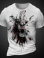 Χαμηλού Κόστους Ανδρικό Γραφικό T-shirt-Γραφική Σκούρο Καθημερινά Υψηλής Ποιότητας Ρετρό / Βίντατζ Ανδρικά 3D εκτύπωση Μπλουζάκι Υπαίθρια Αθλήματα Αργίες Εξόδου Κοντομάνικη μπλούζα Λευκό Μπορντώ Πράσινο Χακί Κοντομάνικο