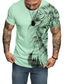 cheap Men&#039;s Graphic Tshirt-Graphic Animal Lion Daily Outdoor Casual Men&#039;s 3D Print Party Casual Holiday T shirt Light Green Blue Sky Blue Short Sleeve Crew Neck Shirt Spring &amp; Summer Clothing Apparel Normal S M L XL XXL XXXL