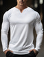 ieftine Tricouri casual pentru bărbați-Bărbați Tricou Tee Top Tricou cu maneca lunga Simplu În V Stradă Vacanță Manșon Lung Îmbrăcăminte Sport Designer De Bază
