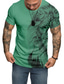 Χαμηλού Κόστους Ανδρικό Γραφικό T-shirt-Γραφική Ζώο Λιοντάρι Καθημερινά Υπαίθριο Καθημερινό Ανδρικά 3D εκτύπωση Πάρτι Causal Αργίες Κοντομάνικη μπλούζα Πράσινο Ανοικτό Θαλασσί Ουρανί Κοντομάνικο Στρογγυλή Ψηλή Λαιμόκοψη Πουκάμισο