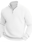 ieftine pulover pentru bărbați-Bărbați Pulover pulover Pulover tricotat Striat Tricotat Regulat Tricotat Simplu Quarter Zip Păstrați-vă cald Contemporan modern Purtare Zilnică Ieșire Îmbrăcăminte Toamnă Iarnă Negru Alb S M L