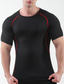 cheap Men&#039;s Active Tees &amp; Tanks-Men&#039;s T shirt Tee Gym Shirt Compression Shirt Fitness Shirt Men Tops Crew Neck Short Sleeve Sports &amp; Outdoor Vacation Going out Casual Daily Quick dry Breathable Soft Plain Black Red Activewear