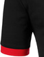 voordelige klassieke polo-Voor heren POLO Shirt Polo&#039;s met knopen Casual Feestdagen Revers Korte mouw Modieus Basic Kleurenblok Lapwerk Zak Zomer Normale pasvorm Zwart Marineblauw POLO Shirt