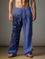 tanie Męskie spodnie plus size-Męskie Zabytkowe Liść palmowy Lniane spodnie Spodnie Średni Talia Na zewnątrz Dzienne zużycie Streetwear Jesień i zima Regularny