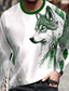 Χαμηλού Κόστους Ανδρικό Γραφικό T-shirt-Γραφική Ζώο Λύκος Μοντέρνα Υψηλής Ποιότητας Καθημερινό Ανδρικά 3D εκτύπωση Μπλουζάκι Υπαίθρια Αθλήματα Αργίες Εξόδου Κοντομάνικη μπλούζα Μπορντώ Θαλασσί Καφέ Μακρυμάνικο Στρογγυλή Ψηλή Λαιμόκοψη