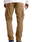 billige afslappede bukser-Herre Cargo-bukser Bukser Knap Multi lomme Lige ben Vanlig Påførelig Afslappet Daglig Ferie Sport Mode Sort militærgrøn