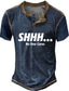 Χαμηλού Κόστους Ανδρικό Γραφικό T-shirt-Γραφική Γράμμα Μοντέρνα Ρετρό / Βίντατζ Κλασσικό Ανδρικά 3D εκτύπωση Μπλουζάκι Πουκάμισο Henley Υπαίθρια Αθλήματα Αργίες Εξόδου Κοντομάνικη μπλούζα Μαύρο Πράσινο Χακί Σκούρο μπλε Κοντομάνικο Χένλι