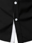 abordables camisas casuales de los hombres-Hombre Camisa Abotonar la camisa Camisa casual Negro Manga Larga Bloque de color Diseño Diario Vacaciones Bolsillo delantero Ropa Moda Casual Cómodo
