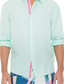 cheap Vacation-Men&#039;s Shirt Linen Shirt Cotton Linen Shirt Beach Shirt Button Up Shirt Plain Casual Daily White Light Green Pink Navy Blue Long Sleeve Lapel Spring &amp; Summer Clothing Apparel