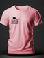 Χαμηλού Κόστους Ανδρικό Γραφικό T-shirt-Γάτα Γράμμα Μαύρο Λευκό Ανθισμένο Ροζ Μπλουζάκι Ανδρικά Γραφικός Μείγμα Βαμβακιού Πουκάμισο Αθλήματα Κλασσικό Πουκάμισο Κοντομάνικο Άνετο μπλουζάκι Υπαίθρια Αθλήματα Αργίες Καλοκαίρι
