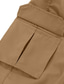 billige afslappede bukser-Herre Cargo-bukser Bukser Knap Multi lomme Lige ben Vanlig Påførelig Afslappet Daglig Ferie Sport Mode Sort militærgrøn
