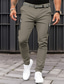 cheap Chinos-Men&#039;s Trousers Chinos Summer Pants Casual Pants Zipper Plain Comfort Breathable Casual Daily Holiday Cotton Blend Fashion Basic Black Khaki