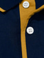 voordelige klassieke polo-Voor heren POLO Shirt Polo&#039;s met knopen Casual Sport Revers Lange mouw Modieus Basic Kleurenblok Lapwerk Geborduurd Lente &amp; Herfst Normale pasvorm Wit Rood Marineblauw Donkergroen POLO Shirt