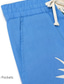 cheap Men&#039;s Elite Pants-Men&#039;s Graphic Prints Flower / Floral Linen Pants Trousers Summer Pants Mid Waist Ethnic Style Casual Daily Holiday Drawstring Elastic Waist 3D Print Spring &amp; Summer 3D Print Black Blue Khaki