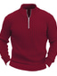 ieftine pulover pentru bărbați-Bărbați Îmbrăcăminte tricotată Plover Striat Tricotat Regulat De Bază Simplu Quarter Zip Păstrați-vă cald Contemporan modern Purtare Zilnică Ieșire Îmbrăcăminte Toamnă Iarnă Negru Alb M L XL