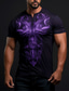 cheap Men&#039;s Graphic Tshirt-Graphic Abstract Fashion Classic Casual Men&#039;s 3D Print T shirt Tee Henley Shirt Sports Outdoor Holiday Going out T shirt Deep Purple Purple Short Sleeve Henley Shirt Spring &amp; Summer Clothing Apparel