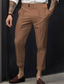 Χαμηλού Κόστους Chinos-Ανδρικά Παντελόνι επίσημο Παντελόνια Παντελόνι κοστούμι Παντελόνι Gurkha Κουμπί Μπροστινή τσέπη Σκέτο Άνεση Επιχείρηση Καθημερινά Αργίες Μοντέρνα Κομψό &amp; Μοντέρνο Μαύρο Λευκό
