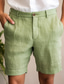 cheap Men&#039;s Shorts-Men&#039;s Shorts Linen Shorts Summer Shorts Zipper Button Pocket Plain Comfort Breathable Outdoor Daily Going out Linen Cotton Blend Fashion Casual Black White