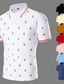 olcso Grafikai mintás póló-Grafika Férfi Alkalmi Nyomtatott 3D golf póló Szabadtéri Hétköznapi viselet Utcai öltözék Poliészter Rövid ujjú Térfogatcsökkenés Pólóingek Fekete Fehér Ősz S M L Mikroelasztikus Lapel Polo