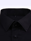 Χαμηλού Κόστους Επίσημα πουκάμισα-Ανδρικά Πουκάμισο Επίσημο Πουκάμισο Πουκάμισο με κουμπιά Μαύρο Λευκό Σκούρο μπλε Μακρυμάνικο Σκέτο Πέτο Άνοιξη &amp; Χειμώνας Γραφείο &amp; Καριέρα Γαμήλιο Πάρτι Ρούχα