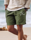 cheap Men&#039;s Shorts-Men&#039;s Shorts Summer Shorts Beach Shorts Drawstring Elastic Waist Print Cow Comfort Breathable Short Outdoor Holiday Going out Cotton Blend Hawaiian Casual Black Army Green