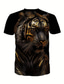 cheap Men&#039;s Graphic Tshirt-Graphic Animal Tiger Daily Designer Retro Vintage Men&#039;s 3D Print T shirt Tee Sports Outdoor Holiday Going out T shirt Yellow Blue Orange Short Sleeve Crew Neck Shirt Spring &amp; Summer Clothing Apparel