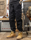 cheap Cargo Pants-Men&#039;s Cargo Pants Cargo Trousers Joggers Techwear Drawstring Elastic Waist Multi Pocket Plain Comfort Wearable Casual Daily Holiday Sports Fashion Black Khaki