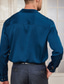 Χαμηλού Κόστους ανδρικά πουκάμισα casual-Ανδρικά Πουκάμισο Πουκάμισο με κουμπιά Casual πουκάμισο Σατέν μεταξωτό πουκάμισο Μαύρο Λευκό Σκούρο μπλε Μακρυμάνικο Σκέτο Πέτο Καθημερινά Διακοπές Ρούχα Μοντέρνα Καθημερινό Άνετο