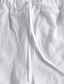 billige Herreshorts-Herre Shorts Linneshorts Sommer shorts Capri bukser Snørelukning Elastisk Talje Lige ben Vanlig Komfort Åndbart Calf-længde Afslappet Daglig Ferie hør / bomuldsblanding Mode Klassisk Stil Lyseblå