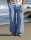 abordables Bas pour hommes grandes tailles-Homme Rétro Vintage Cocotier Boussole Pantalon en lin Pantalon Taille médiale Extérieur Usage quotidien Vêtement de rue Automne hiver Standard