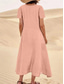 cheap Plain Dresses-Women&#039;s Casual Dress Long Dress Maxi Dress Pocket Date Maxi Basic Crew Neck Short Sleeve Black Pink Sky Blue Color