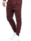 cheap Men&#039;s Active Pants-Men&#039;s Trousers Track Pants Jogging Pants Outdoor Athleisure Daily Sports Soft Comfortable Pocket Drawstring Elastic Waist Plain Full Length Fashion Casual Activewear Wine Red Black Micro-elastic