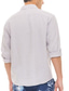cheap Vacation-Men&#039;s Shirt Linen Shirt Cotton Linen Shirt Beach Shirt Button Up Shirt Plain Casual Daily White Light Green Pink Navy Blue Long Sleeve Lapel Spring &amp; Summer Clothing Apparel