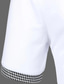 baratos polo clássico-Homens Camiseta Polo Polos de botões Casual Feriado Lapela Manga Curta Moda Básico Bloco de cor Houndstooth Patchwork Bolsos Verão Normal Preto Branco Azul Marinho Azul Camiseta Polo