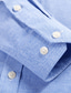 abordables Camisas de vestir-Hombre Camisa Camisa para Vestido Camisa con botones Azul Verde Trébol Gris Manga Larga Plaid Cuello Americano Primavera &amp; Otoño Oficina y carrera Fiesta de Boda Ropa Bolsillo delantero